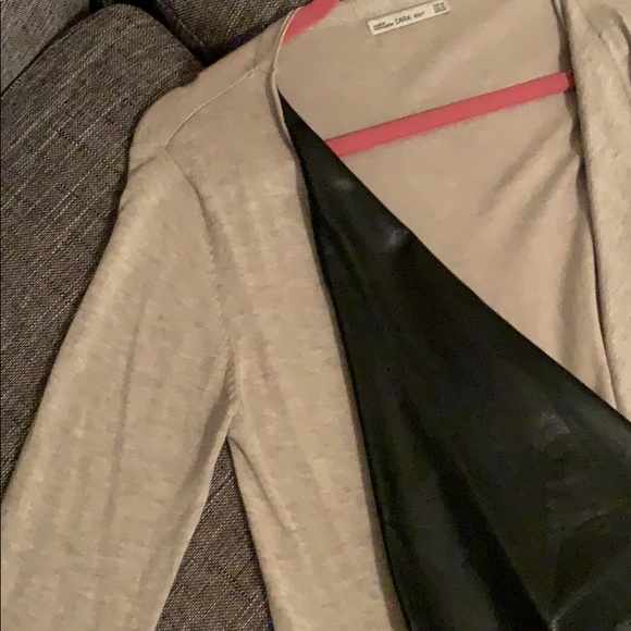 Zara Jacket Coat with Faux Leather Lapel - Picture 5 of 5